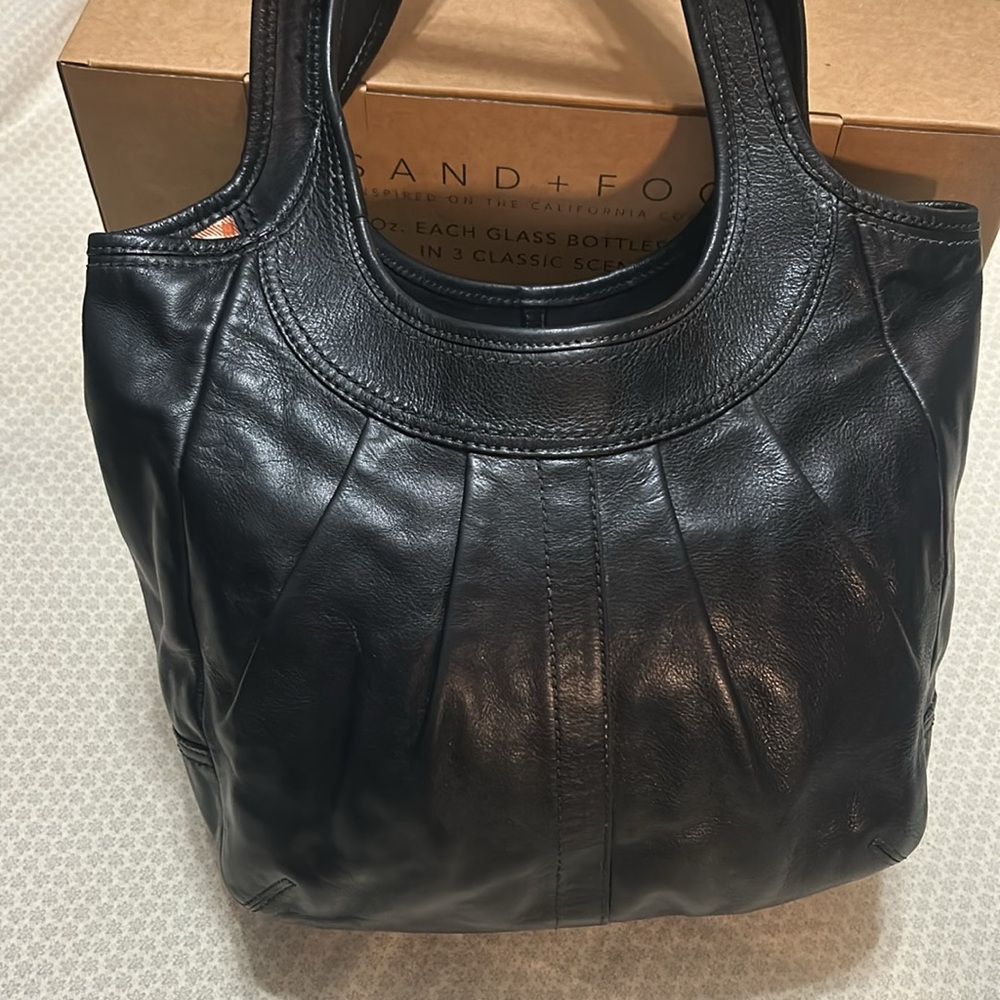 Coach Ergo Black Pleated Leather Tattersall Tote Bag Purse Satchel